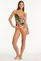 Sea Level Cross Front Scoop Back Swimsuit