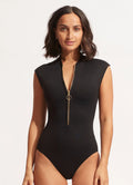 Seafolly Collective Zip Front Swimsuit