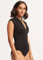 Seafolly Collective Zip Front Swimsuit