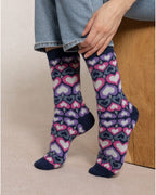 Bleu Foret Cashmere & Wool Sock