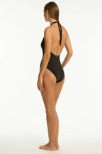 Sea Level Eclipse V Neck Halter Swimsuit