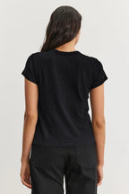 Velvet Originals Marie Crew Neck Cropped T-Shirt