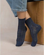 Bleu Foret Open Work Spikes