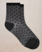 Bleu Foret Transparent Ankle Socks