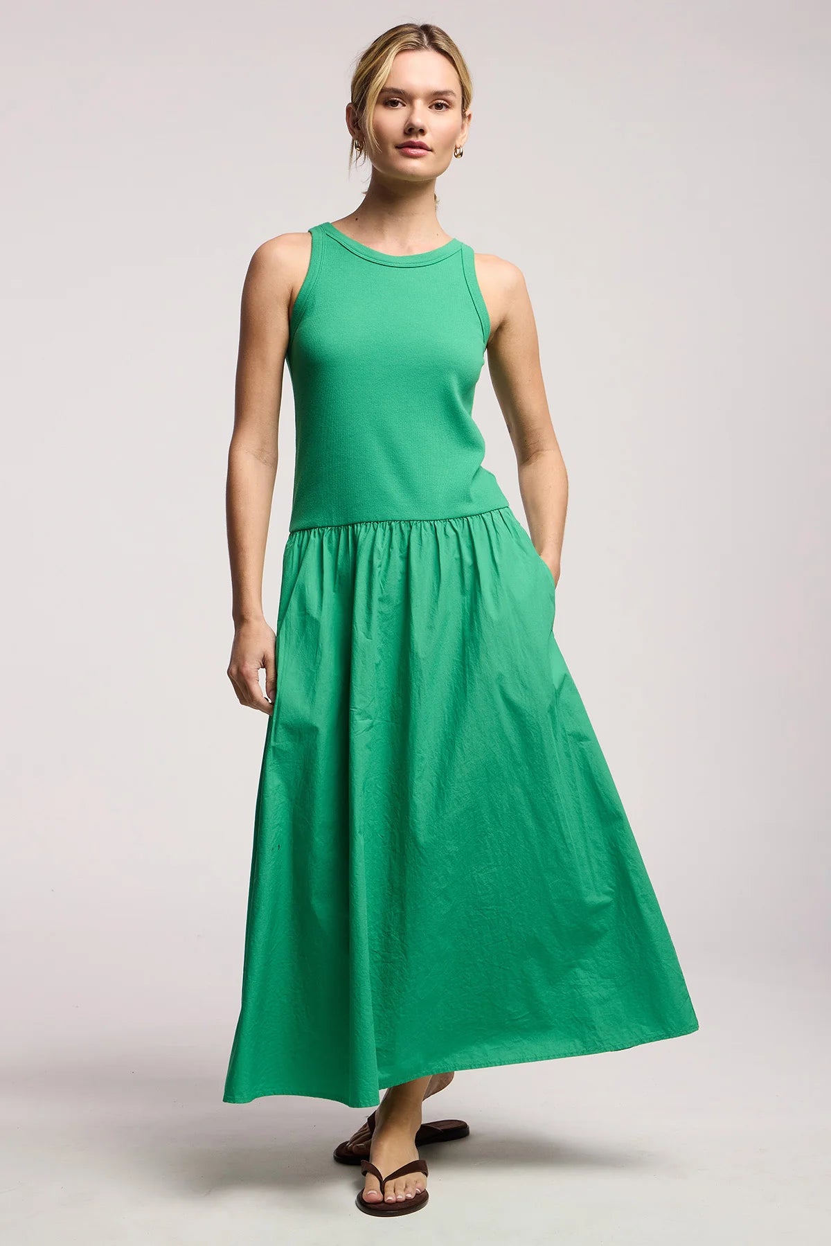 Velvet Romilly Rib and Poplin Dress