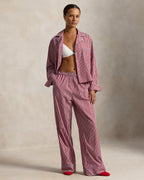 Ralph Lauren 100% Cotton Club Stripe PJ Set