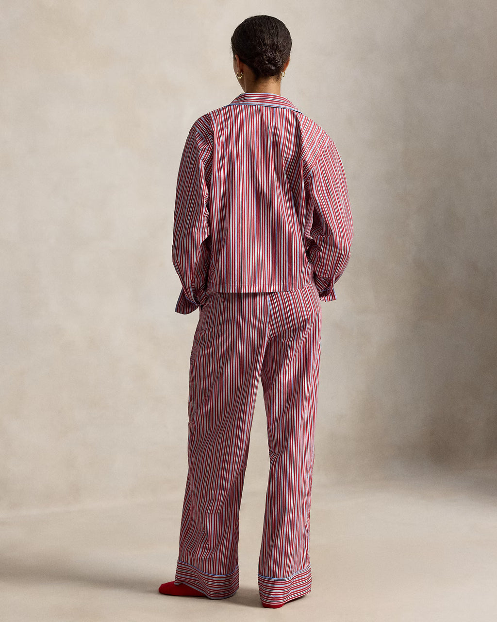 Ralph Lauren 100% Cotton Club Stripe PJ Set