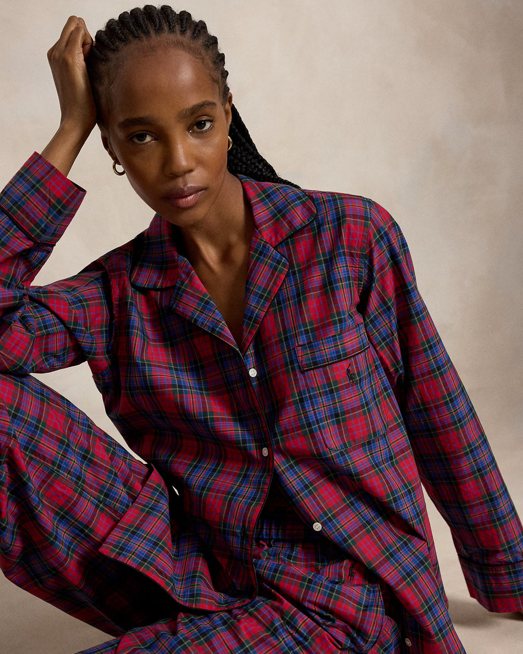 Ralph Lauren 100% Cotton Elliot Plaid PJ Set