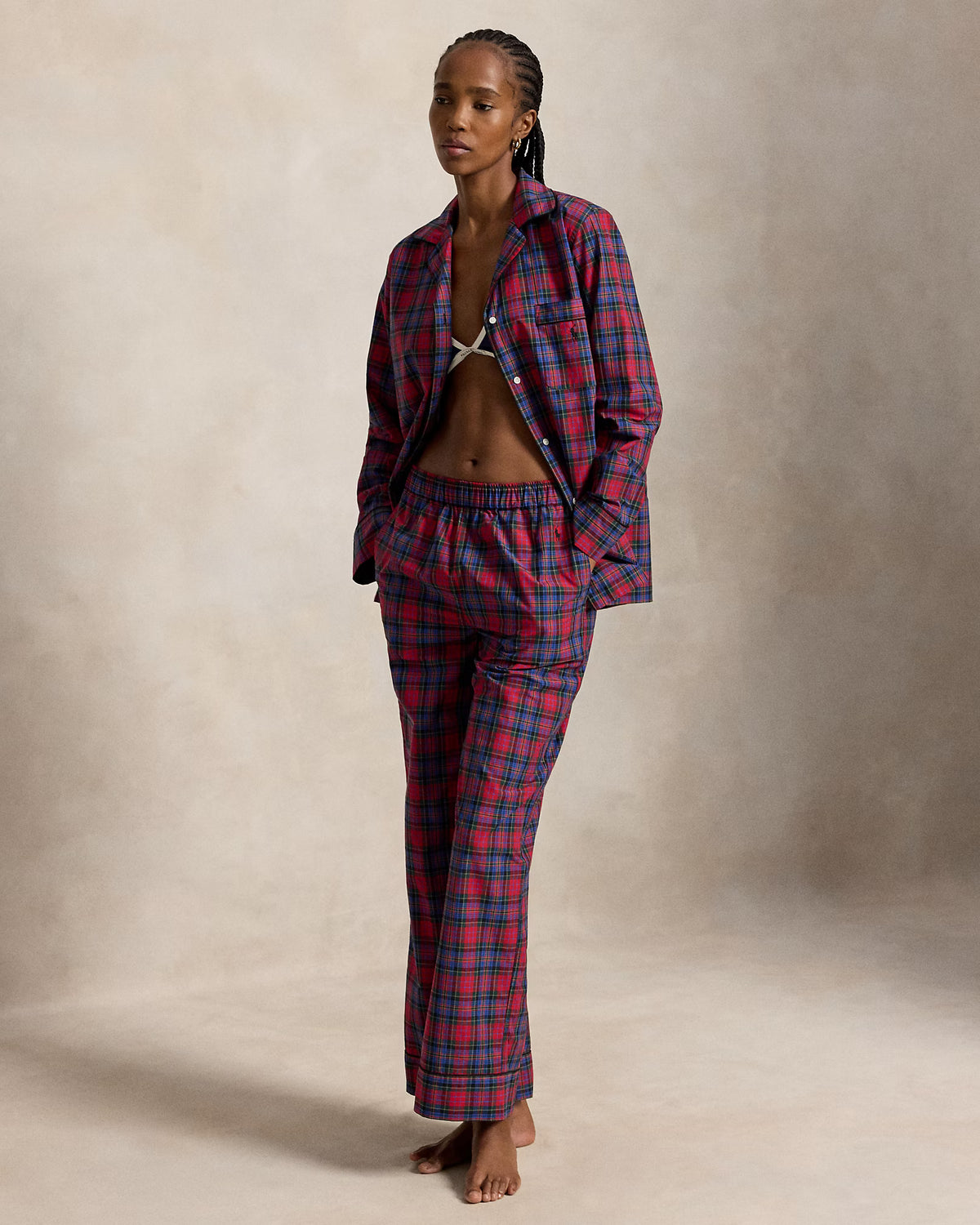 Ralph Lauren 100% Cotton Elliot Plaid PJ Set