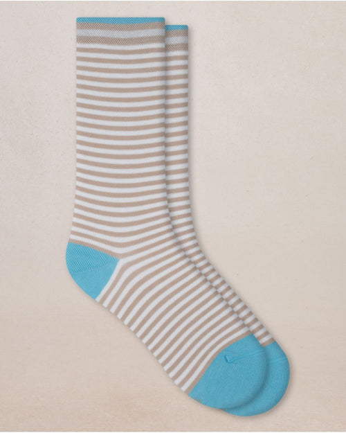 Bleu Foret Stripes Pattern Socks
