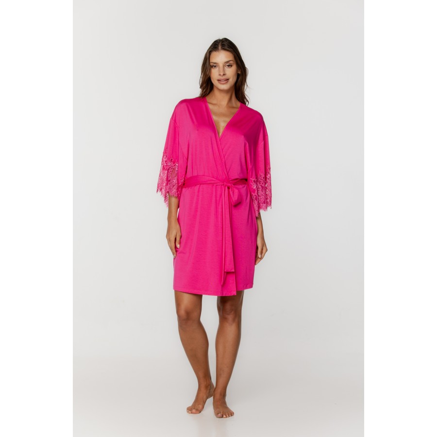 Coemi Micromodal Lace Robe