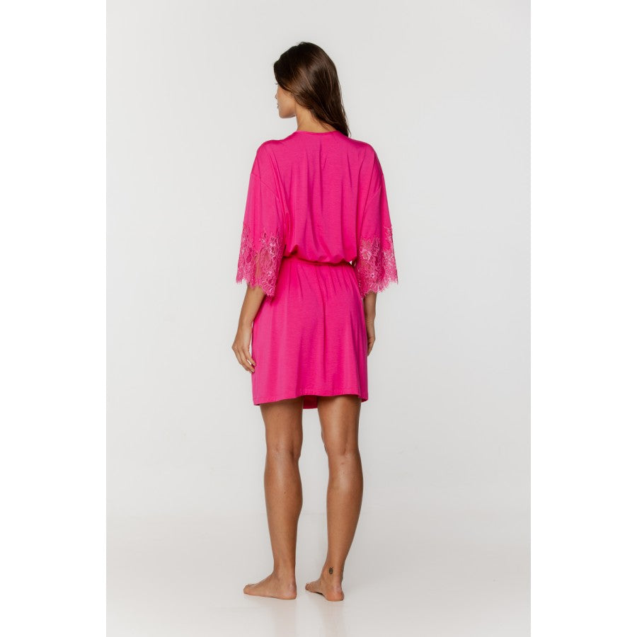 Coemi Micromodal Lace Robe