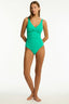 Sea Level Cross Front Rouched Swimsuit