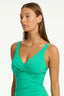 Sea Level Cross Front Rouched Swimsuit