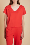 Velvet Venice Organic Jersey V Neck T-Shirt - Sale