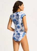 Seafolly Collective Pattern Zip Front Swimsuit
