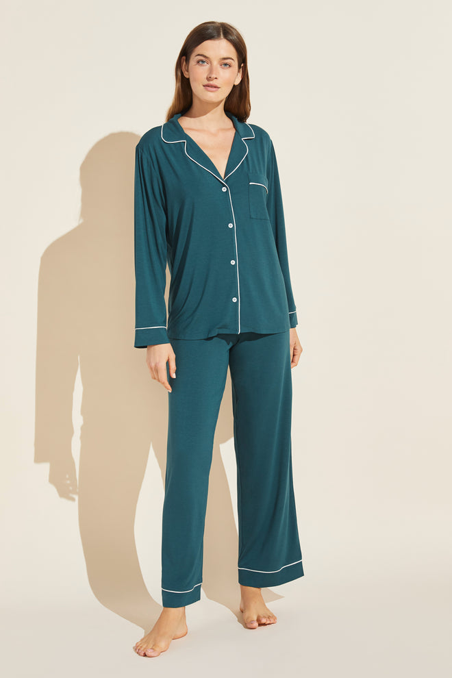 Royal Corgis Long Sleeve Classic Stretch Jersey PJ Set - Bedhead Pajamas