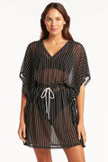 Sea Level Shoreline Pannelled Mesh Kaftan