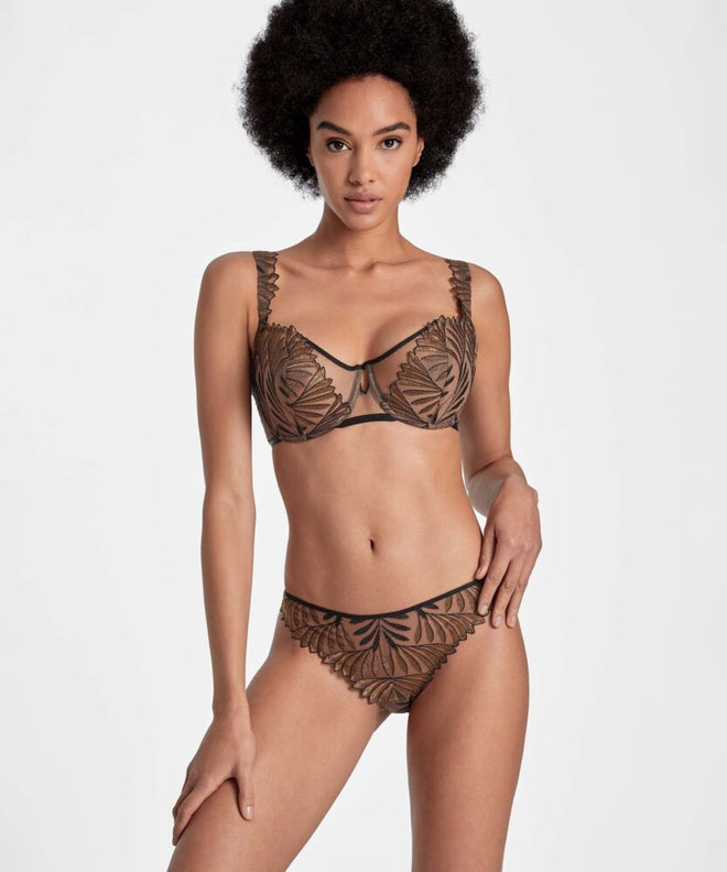 Aubade Sensory Illusion Half-Cup Bra in GOLDEN LEAVES RCF14