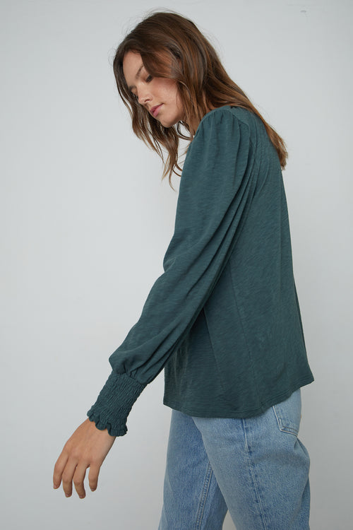 Velvet Cotton Slub L/S Top Irina05