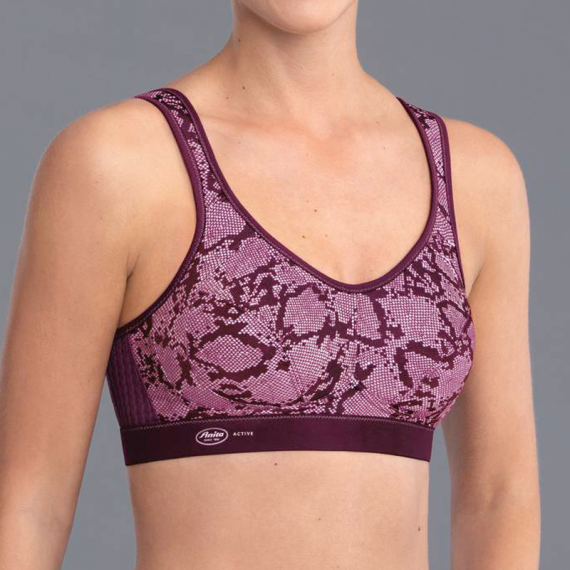 Avia Women's Ruched Front V Neck Sports Bra Wild Orchid Purple Large  (12-14) NEW