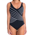 TOGS Black Stripe Swimsuit