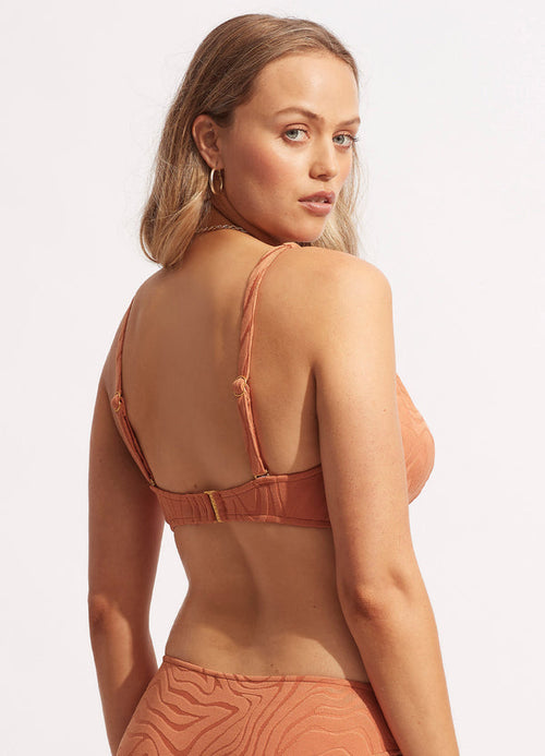 Seafolly High Summer Copper Tan DD Fixed Bikini 31306DD968