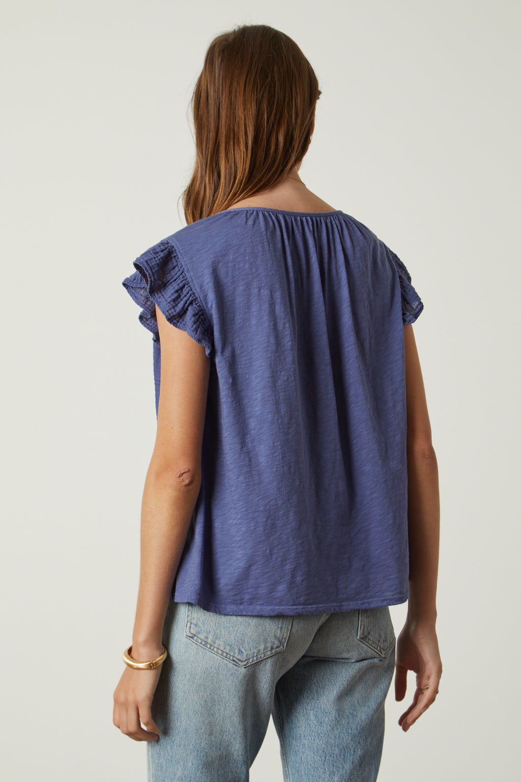Velvet Remi Scoop Neck Cotton Blouse