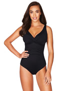 Sea Level Cross Front Rouched Swimsuit