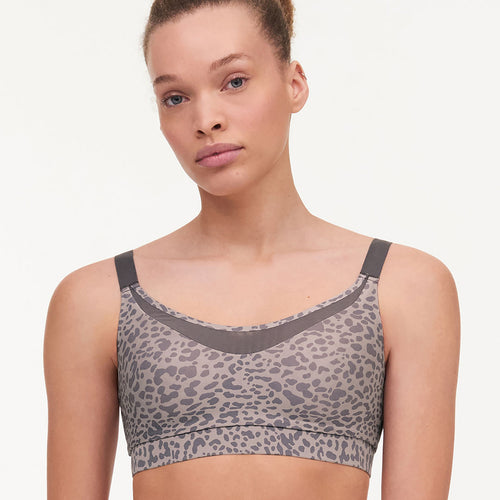 Chantelle, Intimates & Sleepwear, Chantelle Womens Taupe Leopard Printed  Wireless Sports Bra Size M