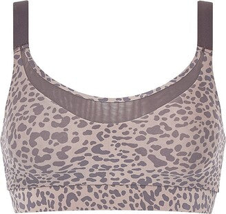 RBX Set Of Two Size Large Jog Bras Gray Leopard Camouflage