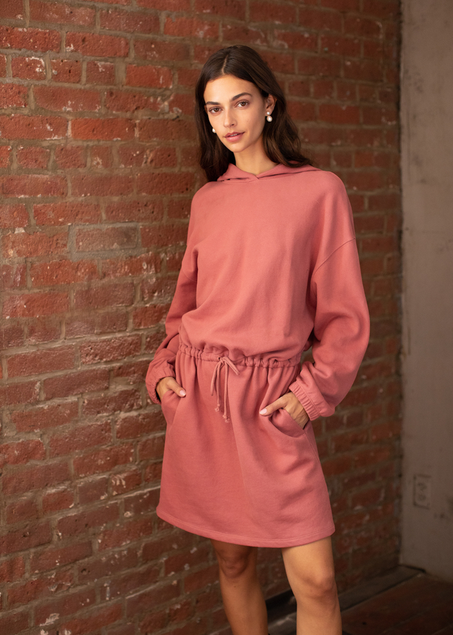 Velvet Soft Fleece Sweater Dress - Cedar ISABELLA05