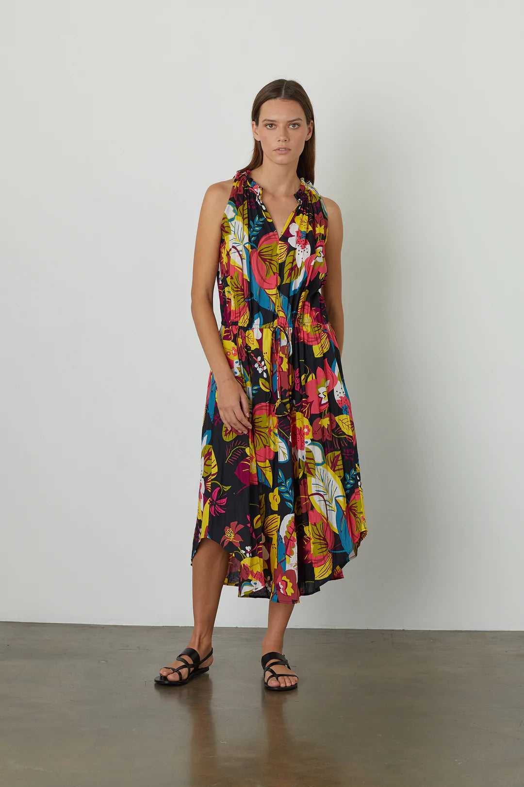 Velvet Ramona Tropicana Voile Sleeveless Dress